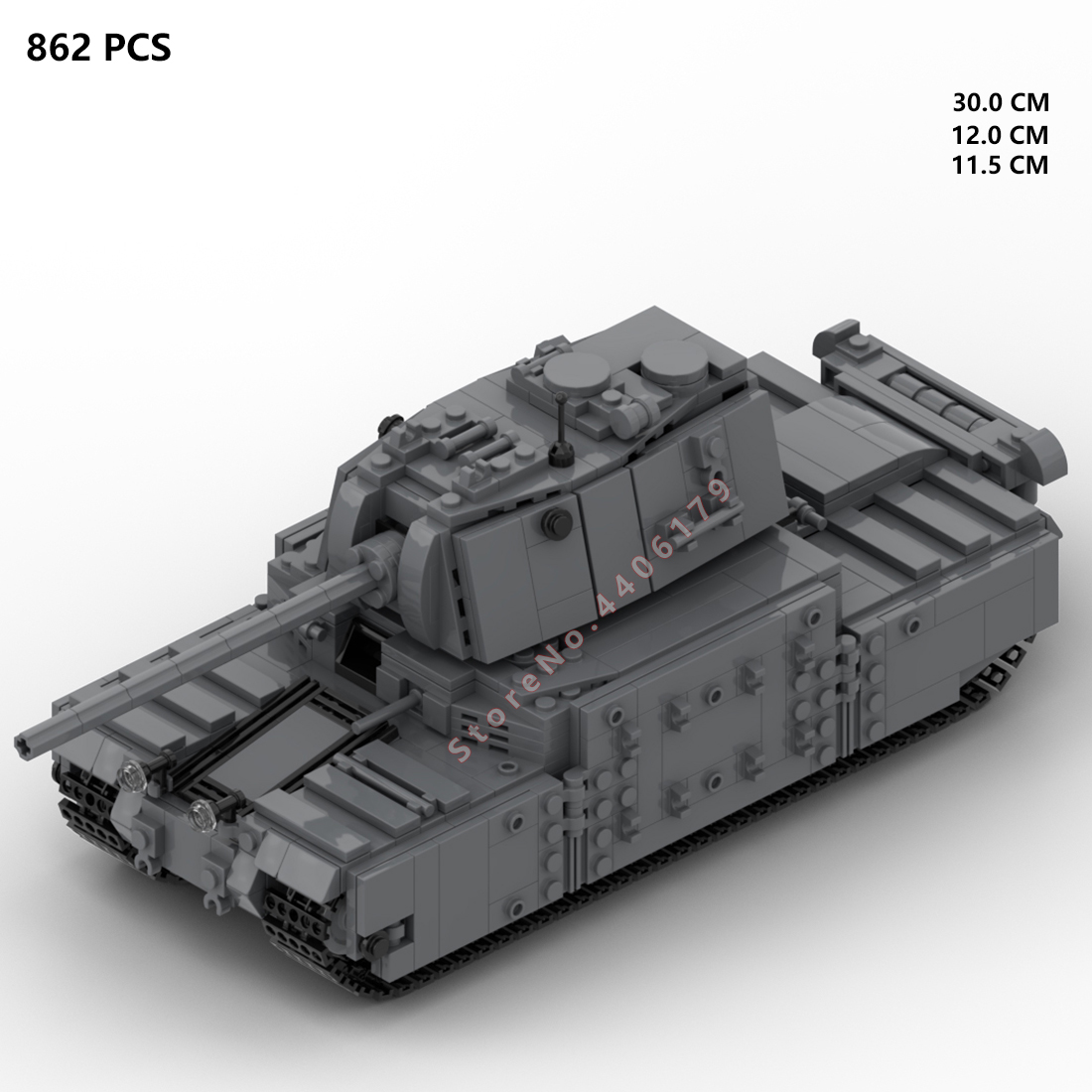 Lego Compatible Military Tank - ทหาร WW2การวิเคราะห์กองทัพญี่ปุ่น Type 5 Chi-Ri Heavy