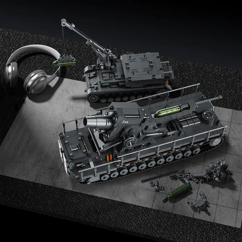 Lego Compatible Military Tank - 12GO 97026 4706 ชิ้น ชุดตัวต่อรถถังทหาร Karl