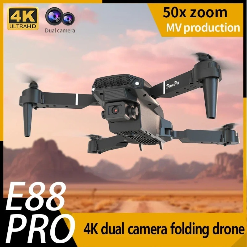 Fpv Brushless Rc Drone 4K - E88 มินิโดรน 4K HD กล้อง WiFi