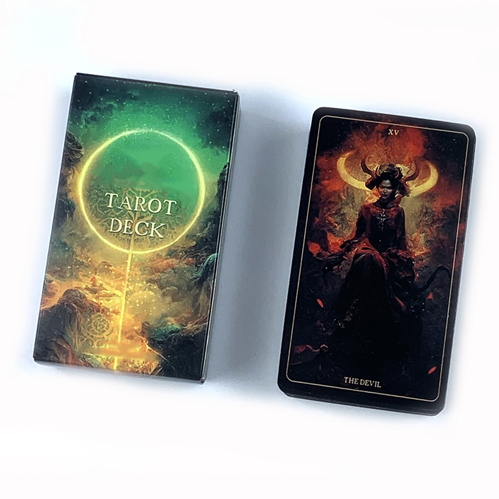 Tarot Cards Deck With Guidebook - ชุดไพ่ทาโรต์ 78 ใบ สำหรับทำนายดวงชะตา เกมบนโต๊ะ ความบันเทิงสำหรับครอบครัว