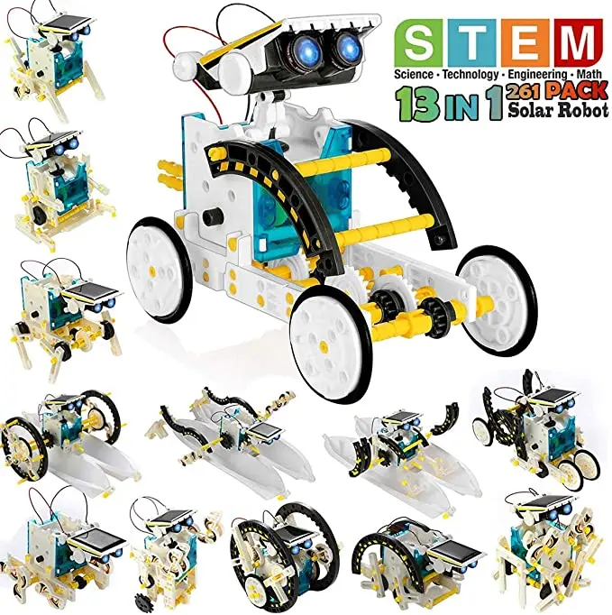 Stem Solar Robot Kit For Kids - STEM 13-in-1 การศึกษาหุ่นยนต์พลังงานแสงอาทิตย์ของเล่น DIY อาคารการทดลองวิทยาศาสตร์ชุดสําหรับเด็กอายุ 8-12