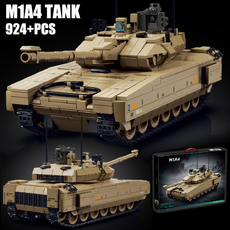 Lego Compatible Military Tank - ชุดตัวต่อรถถังรบหลัก M1A4 Delta Force จำนวน 924