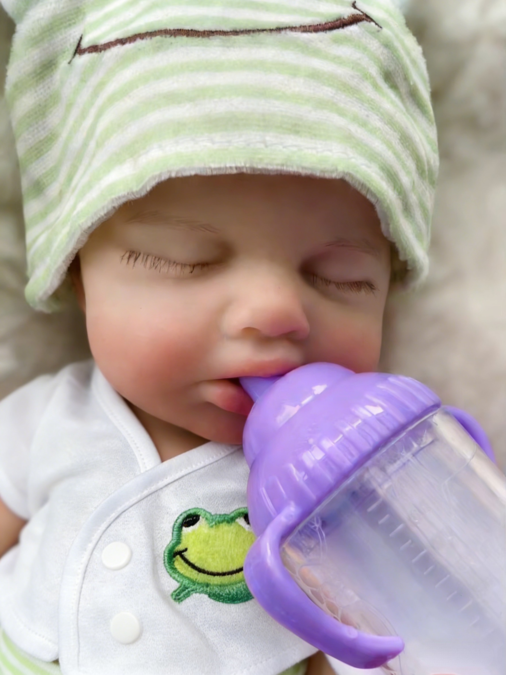Reborn Baby Doll Silicone Realistic - ตุ๊กตา OtardDolls Loulou สามารถเปิดปากได้ ตุ๊กตา Reborn