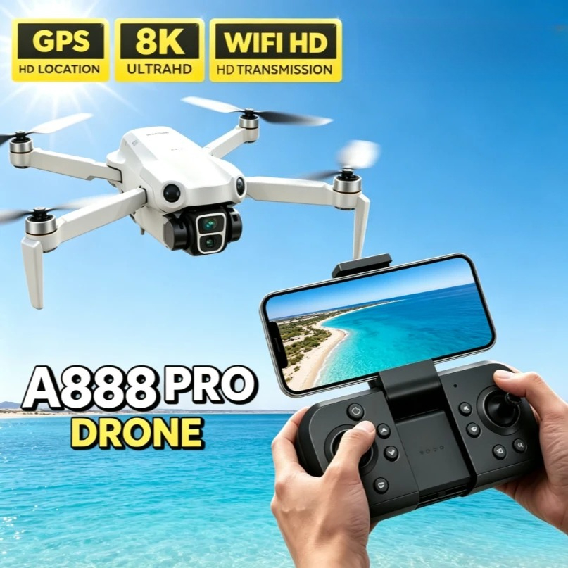 Fpv Brushless Rc Drone 4K - โดรน A888 GPS FPV รุ่นดั้งเดิม หน้าจอพับได้