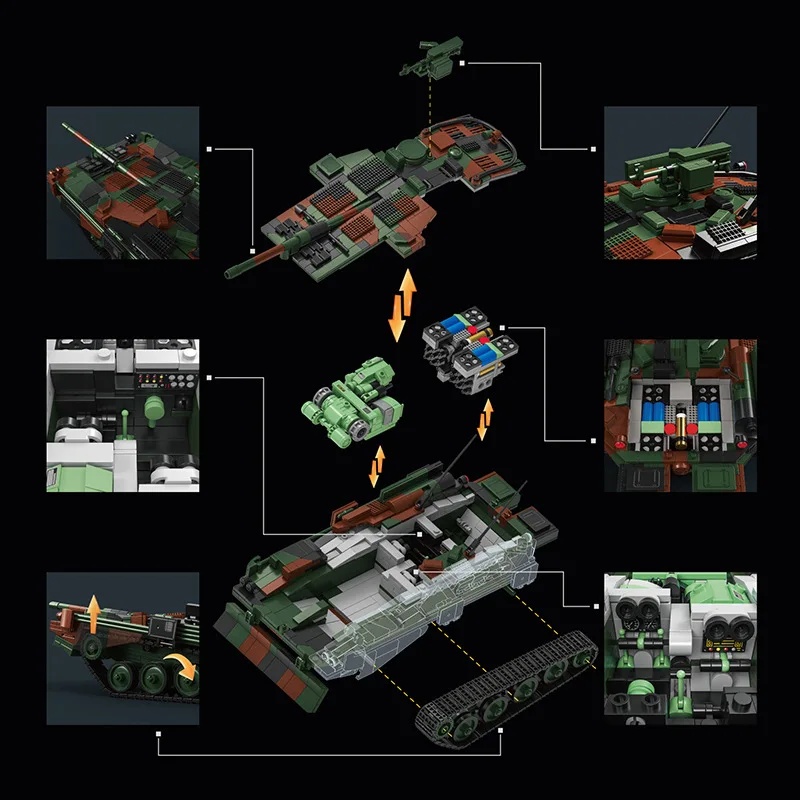 โมเดลรถถังทหารสวีดิช STRV103B  - Lego Compatible Military Tank บทวิจารณ์และราคา