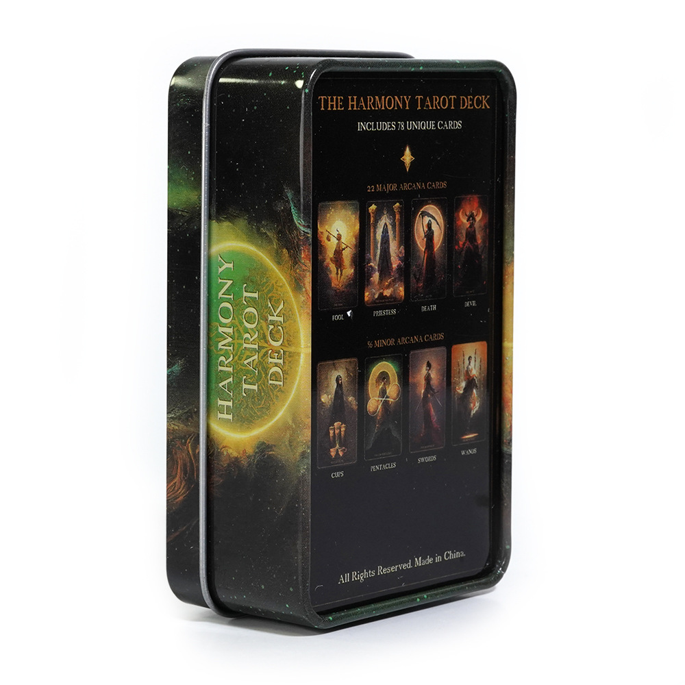 ไพ่ทาโรต์กลมกลืนในกระป๋องที่มี - Tarot Cards Deck With Guidebook บทวิจารณ์และราคา