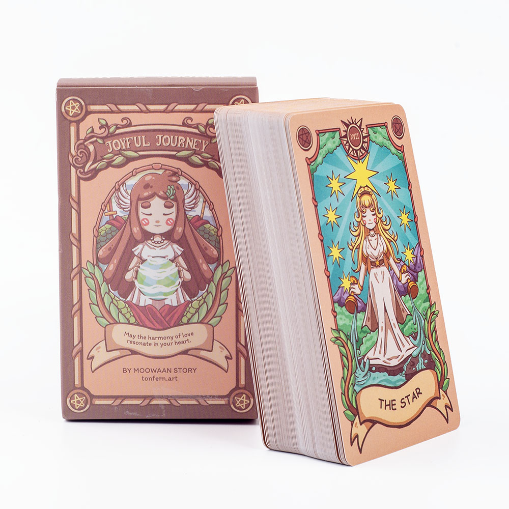 10.3X6 ซม. ชุดไพ่ทาโรต์ Joyful - Tarot Cards Deck With Guidebook บทวิจารณ์และราคา