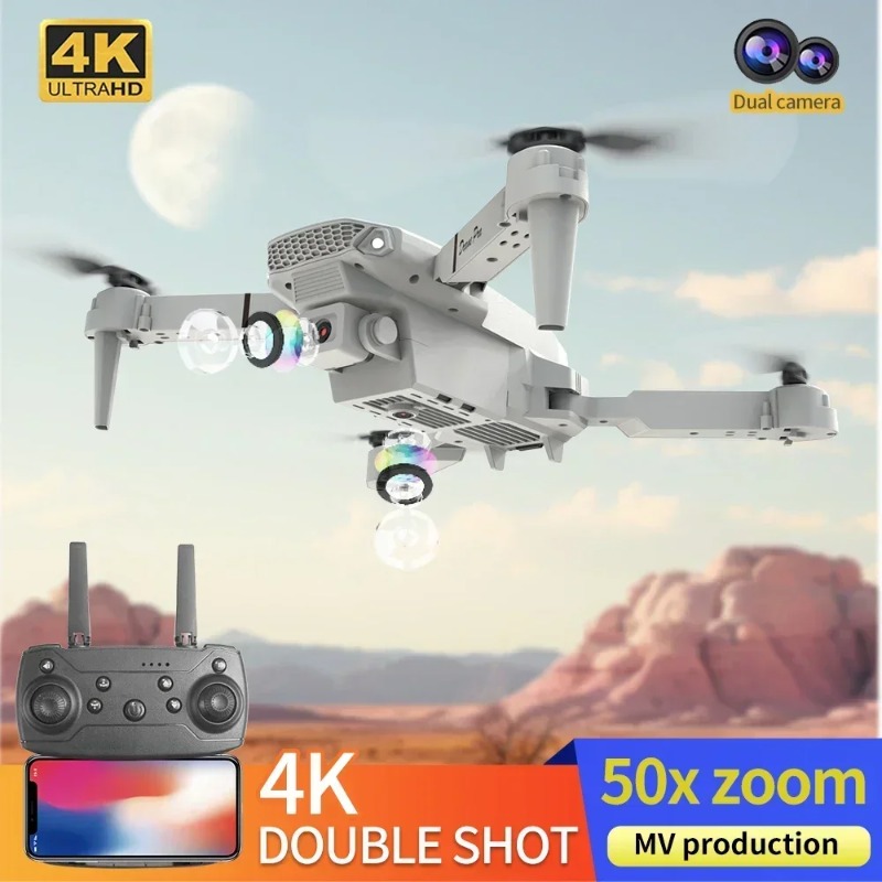 E88 มินิโดรน 4K HD กล้อง WiFi  - Fpv Brushless Rc Drone 4K บทวิจารณ์และราคา