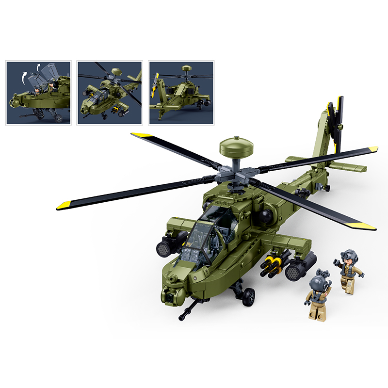 Sluban M38‑B1536 โมเดลเฮลิคอปเ - Lego Compatible Military Tank บทวิจารณ์และราคา