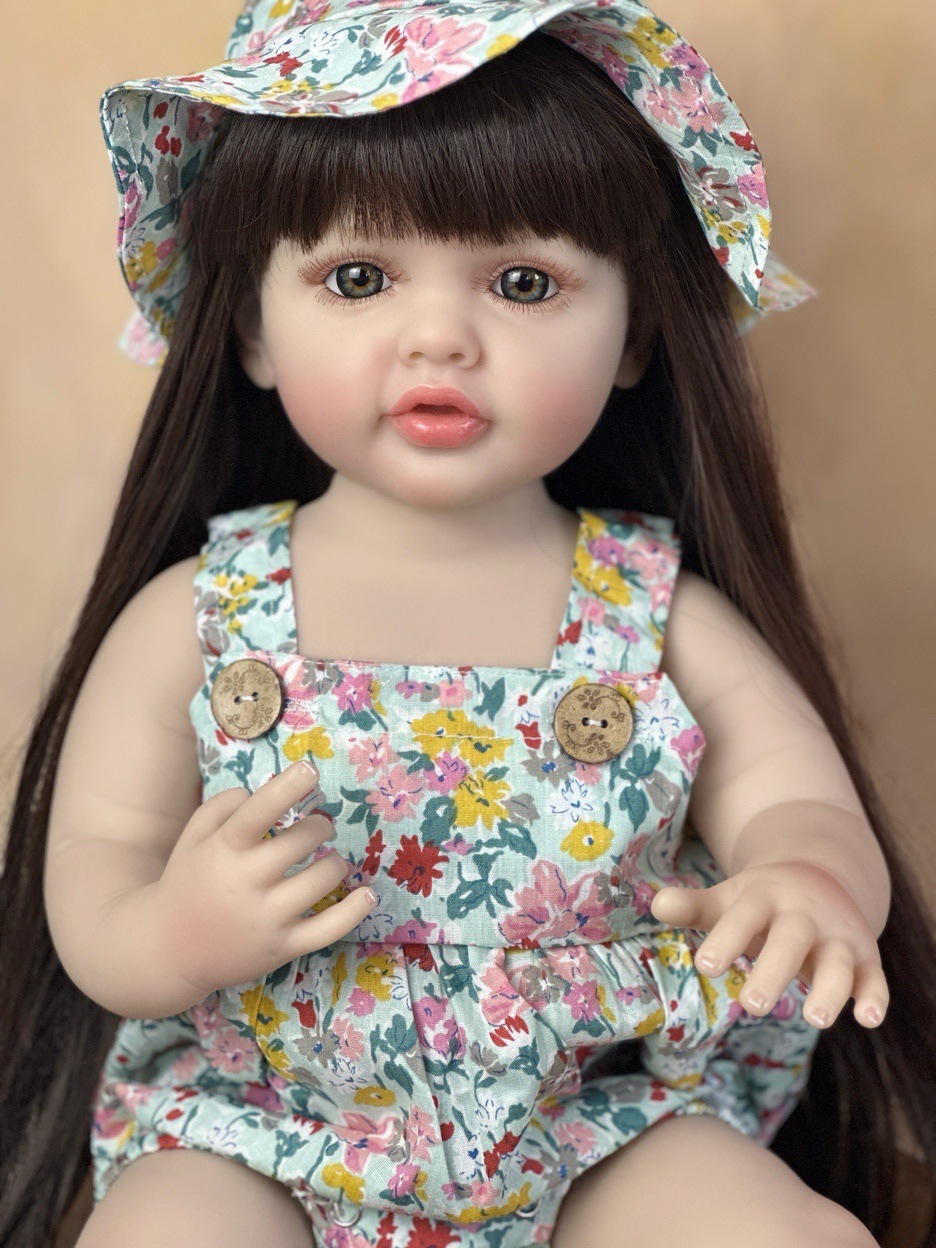 22 นิ้ว Cuddly Full Body ซิลิโ - Reborn Baby Doll Silicone Realistic บทวิจารณ์และราคา